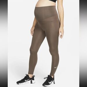 NWT Nike Mother Nature One Tight Leggings Brown XS